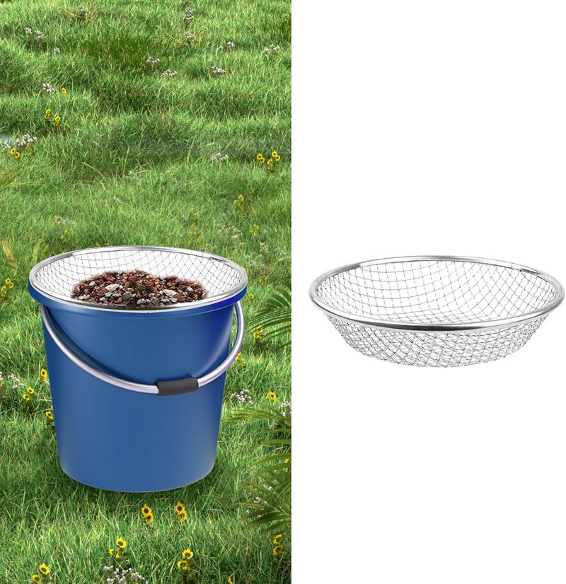 moonateen Soil, Sand, and Compost Sifter for Gardening – Sieve for Rocks, Dirt, and Organic Material – Fits 5-Gallon Buckets-3/8 in Aperture - Image 1